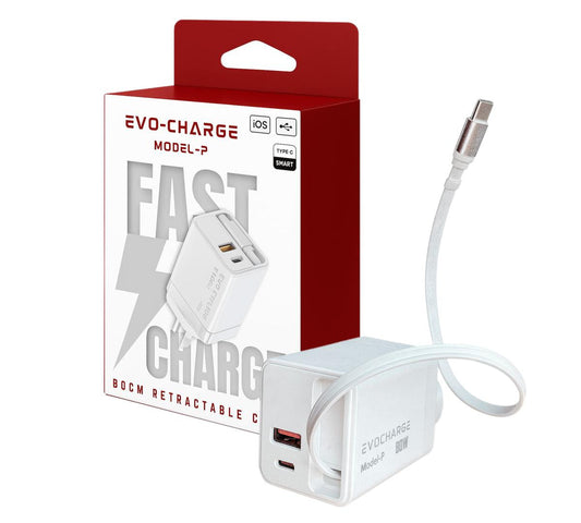Evo-charge Model-P Charging Adapter with retractable cable