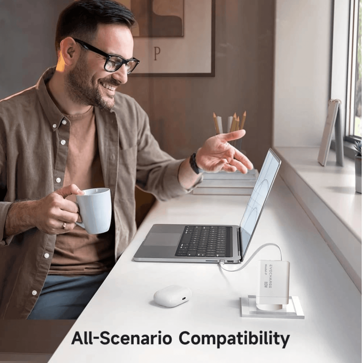 Evo-charge Model-P Charging Adapter with retractable cable