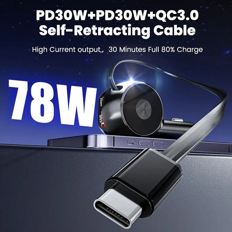 Evo-charge Model-C1 car charger with retractable cable